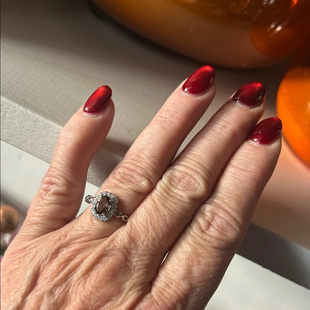 Sterling Silver and Smokey Topaz Ring